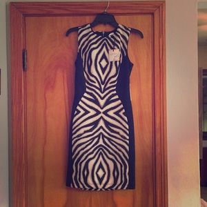 Bisou bisou zebra dress never worn with tags